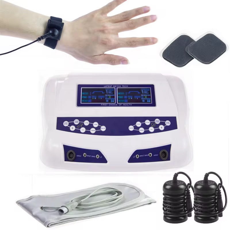 Dual Ion Detox Foot Spa Machine Ionic Foot Bath with Heating Belt & TENS Pad for Body Muscle Relaxation