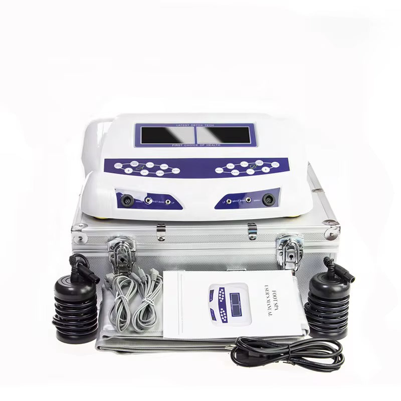 Dual Ion Detox Foot Spa Machine Ionic Foot Bath with Heating Belt & TENS Pad for Body Muscle Relaxation